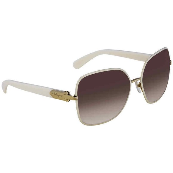 Salvatore Ferragamo Brown Ladies Sunglasses